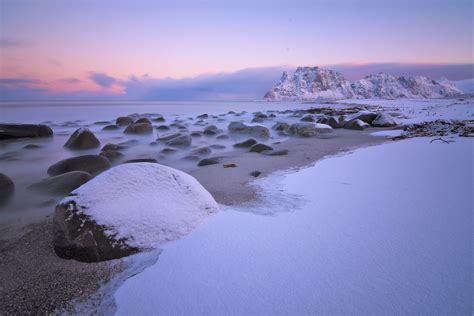 snow on the beach